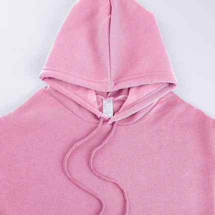 Basic Winter Women's Solid Hoodies Stretch Fleece Comfortable Sweatshirts Loose Pocket Warm Clothes New Street Female Pullover
