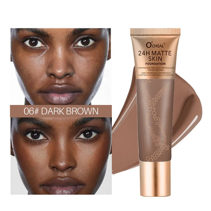 Natural liquid foundation, waterproof and sweat proof, durable makeup effect, multi color optional, create a natural foundation