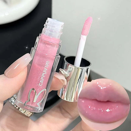 Cute Sparkling Mirror Lipstick Moisturizing Sexy Pink Shining Lips Gloss Long Lasting Lip Tint Makeup Jelly Glaze Cosmetics