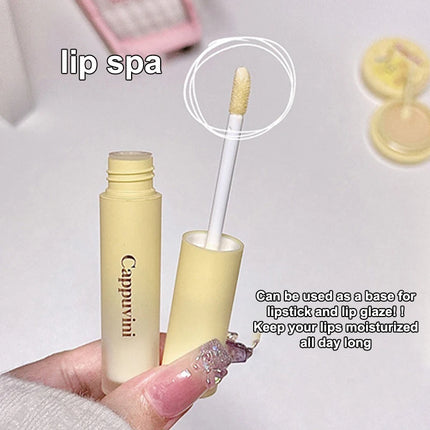 Cappuvini Exfoliating Honey Lip Balm Relieves Dry Moisturizing Lip Gloss Cream Light Texture Watery Lip Mask Makeup Lip Care Set