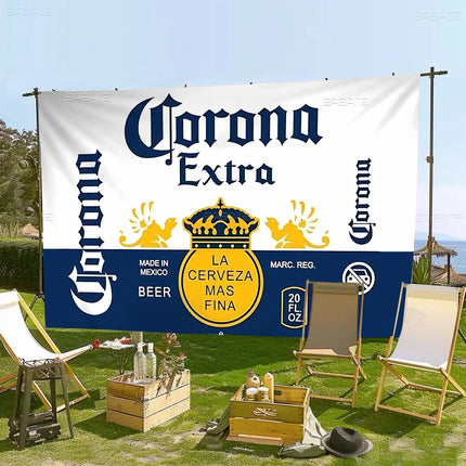 C-Corona E-Extra Beer Anime Chart Creative Pattern Hanging Flag Polyester Printed Banner Hand Pulled Flag