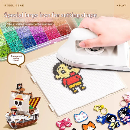 Perler Beads Complete Kit 2.6mm 240 Colors with Storage Bag Tool Set Iron Pegboard Tweezers for Kids Adults DIY Pixel Art Crafts