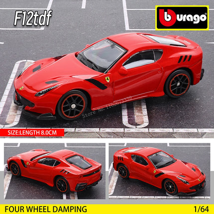 Bburago1:64 Ferrari E812 COMPETIZIONE Model Small Collection Car Alloy Model Toy Gift Scene Decoration Classic and Exquisite