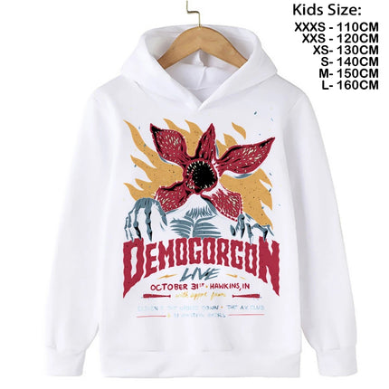 The Demogorgon Hawkins Cannibal Flower Hoodie Kids Cartoon Boys Girls Children Sweatshirts