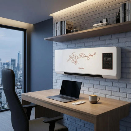 Indoor Cooling and Heating Unit Digital Control Panel Wall-Mounted Air Conditioner Air Conditioner Heater Combo Front Grille