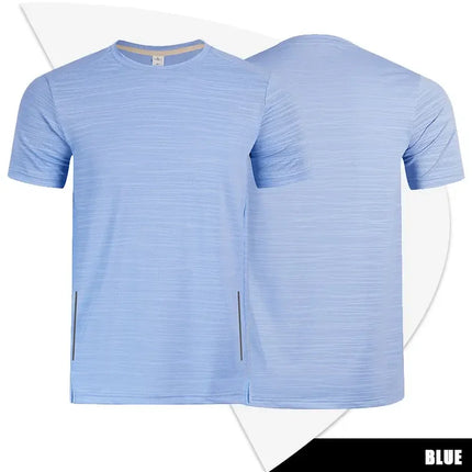 Muscle Training Compression T-shirt Man Running Dry Fit Tee Plain Color Plus Size Gym Men's T-shirts Sports Men Tops Sweatshirt