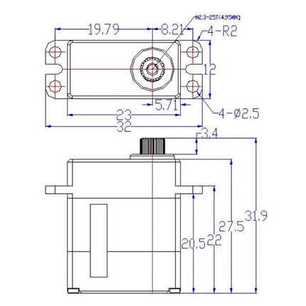6Kg.cm Torque Control Upgrade Micro Magnetic Encoder Single Shaft Servo HLS3606M 360Angle Serial Bus Servo For Robot Arm Fixture