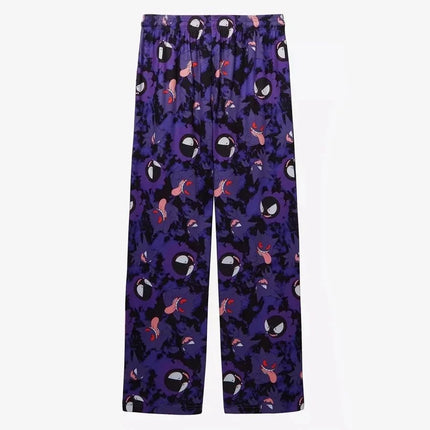 Bandai Pocket Monster Gengar Anime Allover Print Adult Kids Lounge Sleep Pants Summer Quick-dry Comfy Lightweight Wide-leg Pants