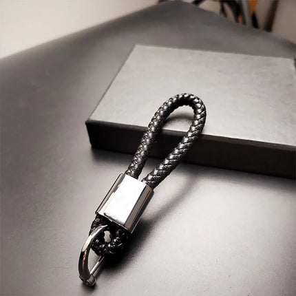 3D Metal Leather Braided Woven Rope Keychain Key Chain Rings Commercial Affairs For Skoda For Mitsubishi For Hyundai