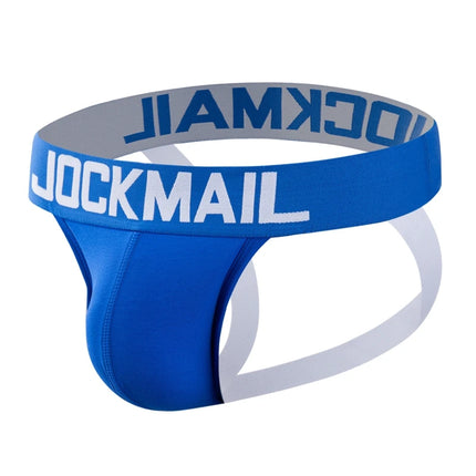 Sexy Men Jockstrap Underwear Thong Underpants Cotton G String Penis Pouch Hombre Elastic Panties Backless