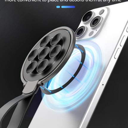 Universal Mirror Magnetic Phone Holder for Magsafe 360° Rotation Folding Magnet Bracket for iPhone 17 16 Samsung Portable Stand