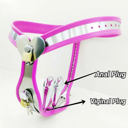 Female Chastity Belt Pants  Invisible Strap on Stainless Steel Gear Device BSDM Bondage SexToys for Woman anal viginal plugs