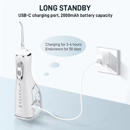 Oral Irrigator Dental Water Flosser for Teeth Portable Mouth Washing Machine Rechargeable Dental Water Jet for Dental cleaning