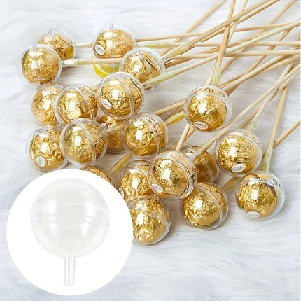 Bamboo Stick Flower Shop Floral Materials and Supplies Package, DIY Chocolate Flower Bouquet Packaging Ball