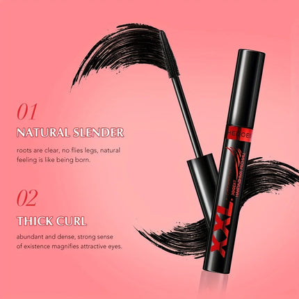 1 Piece of 7D Waterproof Mascara, 24-Hour Long-Lasting Hold, Lengthening and Thickening, Suitable for All Light Beige Tones, Quick-Drying, Dense and Slender, Thickened and Curled, Sweat-Proof and Smudge-Proof, Valentine's Day