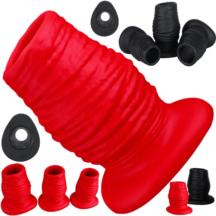 NEW Silicone Huge Hollow Anal Plug dildo Fisting Anal Dilation Gay Sex Toys for man Prostate Massage Vaginal Speculum Butt plug