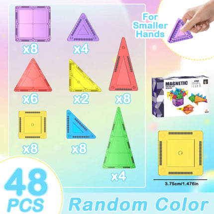 3.75cm Mini Magnetic Tiles Educational Magnetic Building Blocks Set Toy For Kids Children Holiday Gift