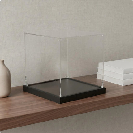 Acrylic Display Box Sturdy Construction Transparent Dustproof Cover Figurine Display Stand Stackable Design Household Storage