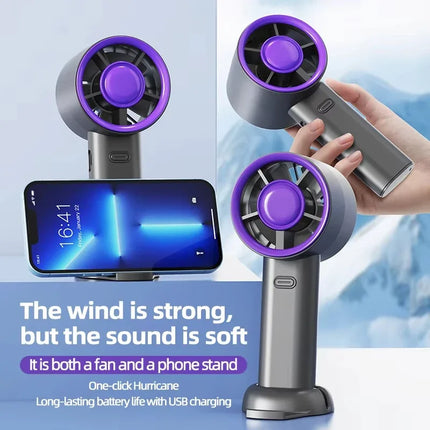 Lenovo Handheld Fan Portable USB Rechargeable Low Noise High Speed Strong Airflow Suitable For Office Outdoor And Commuting Use