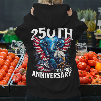 250th 1776 To 2026 Retro USA Hoodies Fashion 250 Years Of Freedom Loose Hoodie Women Men Classics Nostalgia Gifts Hoody