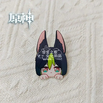 Game Impact Fontaine Neuvillette Wriothesley Rabbit Ears Small Hands Acrylic Badge Backpack Button Brooch Accessories Gifts