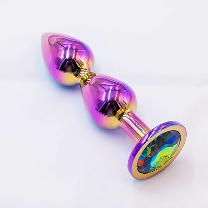 Aluminum Alloy Anal Plug Gem Base Butt Plug Anal Massage Dilatancy Toys Adult Masturbation Sexual Wellness G-Point Massage