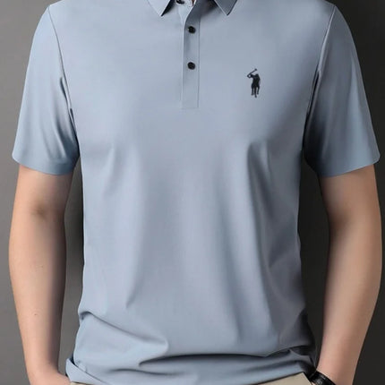 Luxury classic men's brand Paul original pony embroidered comfortable POLO shirt summer new casual breathable short sleeved top
