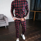 wine red stripes / L