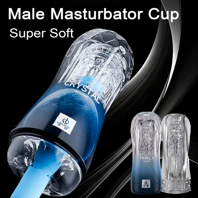 Male Masturbator Soft Pussy Sex Toys Transparent Vagina Adult Endurance Exercise Training Sex Products Vacuum Pocket Cup For Men