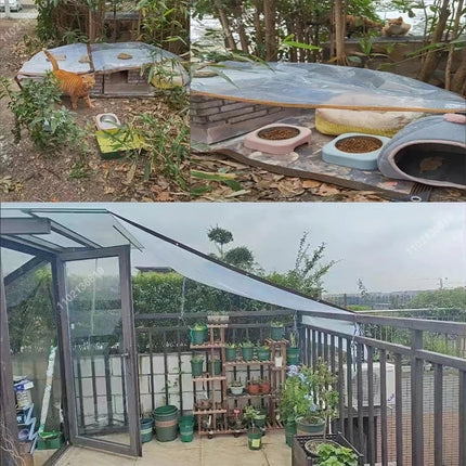 Gardening Transparent Plastic Shelter Film Outdoor Waterproof Tarp Cloth Terrace Succulents Insulation Tent Balcony Awnings Tarp