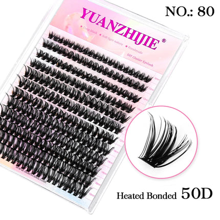 12lines Super Fluffy YUANZHIJIE DIY Eyelashes Cluster Individual lash Bunches Premium Material Multi Pointed Natural Eyelash