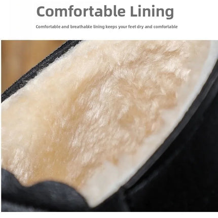 Thickened Warm Cotton Shoes for Middle-Aged And Elderly Women Winter Mom Shoes Fleece-Lined Anti-Slip Flat Bottom Soft Bottom...