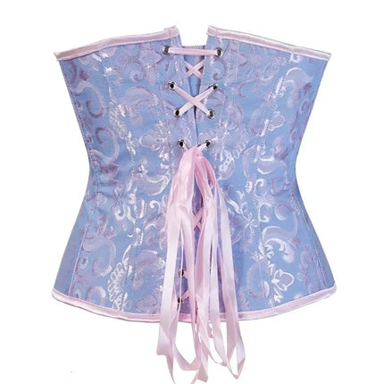 Women Corsets Bustiers Sexy Jacquard Underbust Corset Plastic Bones Korset Basques Shaper Elegant Waist Bustier Top