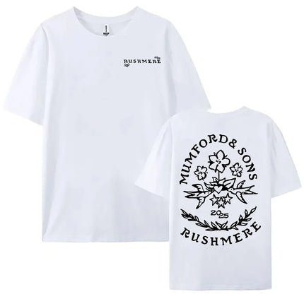 RUSHMERE Album 2025 Graphic T-shirt Folk Rock Band Mumford & Sons Printing Tshirts Cotton Men Women Summer T Shirts Hip Hop Tees