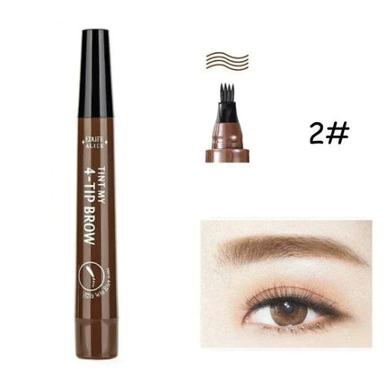 Liquid Eyebrow Pencil Eyebrow Pen Waterproof Fork Tip Eyebrow Tattoo Pencil Long Lasting Professional Fine Liquid EyeBrow Pencil
