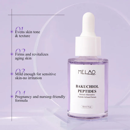 Bakuchiol Facial Rejuvenation Serum Anti Wrinkle Fade Fine Lines Firming Skin Elasticity Improve Radiance Face Hydrating Essence