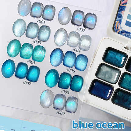 9 Colors Patting Glue Smudge Canned High Saturation Popular Semi-Solid Nail Polish Glue Nail Salon Special