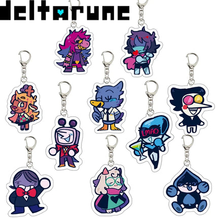 Game Deltarune Susie Kris Berdly Spamton NEO Cosplay Keychain Kawaii Acrylic Keyring Key Chain Bag Accessories Ornament Prop