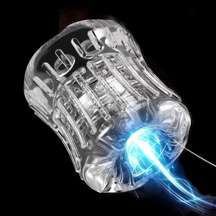 Reusable Male Masturbator Cup Male Masterburbatar Penis Sleeve Sex Toys Transparent Crystal Vagina Textured Tunnel Pocket Pussy