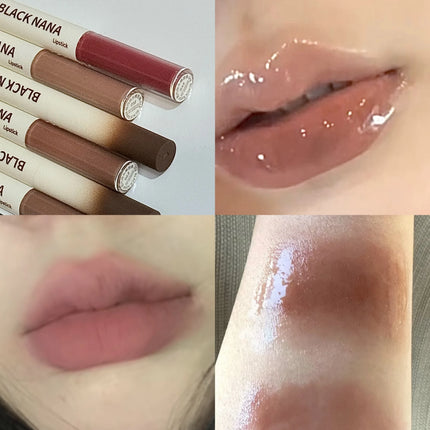 Matte Nude Lip Liner Pencil Lips Contour Makeup Mirror Water Light Lip Tint Double Headed Lip Gloss Lipliner for Women Cosmetics