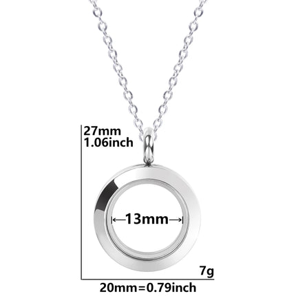 High Fashion Twist Locket Pendant Necklaces For Women Men Jewelry Memory Photo Floating Charm DIY Stainless Steel Lockets Gift