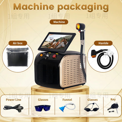Professional Diode Laser Hair Removal Machine Alexandrite Ice Cooling Platinum Titanium Lazer Depilation Epilator for Women
