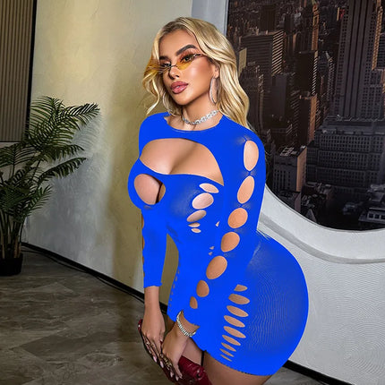 Hot Women's Plus Size Open Crotch Lingerie Bodysuit Sheer Fishnet Stockings Mesh Tights For Seductive Evening Wear bodysuit
