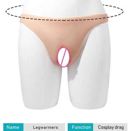 ONEFENG Realistic Silicone Panties Gays Pussy Pants  Sexy Fake Vagina Form Crossdresser Transgender Shemale Drag Queen Cosplay