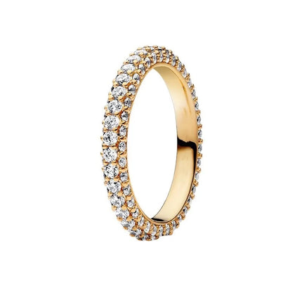 18K Gold Plated 925 Sterling Silver Flowers And Leaves Disc-shaped Ring 6 7 8 9 Rings Wedding Fashion Fine Luxury Jewelry Women
