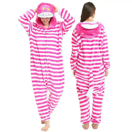 Alice In Wonderland Animation Cheshire Cat One-Piece Pajamas Parent-Child Costume Cosplay Party Costume Children Pajama