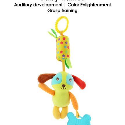 1pcs Baby Rattles Mobiles Cartoon Animal Bell Toy Newborn Baby Rattle Hanging Plush Lovely 0-24 Months Teether Toys Gift