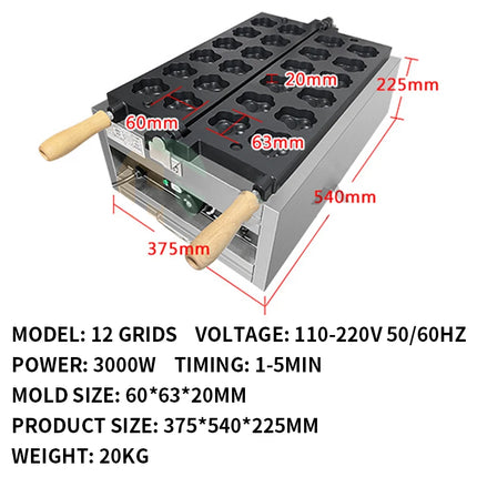 High Quality Commercial Tiger Paw Shaped Waffle Bread Cake Cat Claw Biscuit Machine Hot Selling Electric Animal Paw Waffle Maker