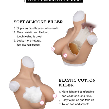 Dokier Silicone Breast Forms Fake Artificial Huge Boobs for Mastectomy Crossdresser Transvestite Sissy Drag Queen Cosplay Chest