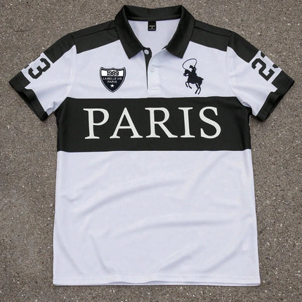 2026 Summer New Style Men's Polo Shirt with Letter Print Breathable Lightweight Casual and Fashionable
